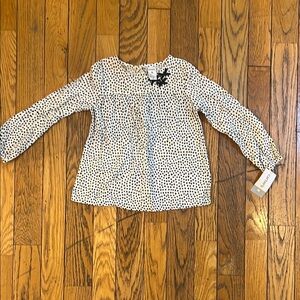 Carter's Black and White Polka Dot Long Sleeve Tee